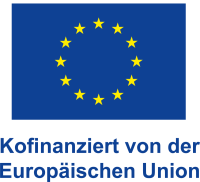 Logo: Kofinanziert von der Europ?ischen Union - Blauer Untergrund mit Sternen im Kreis